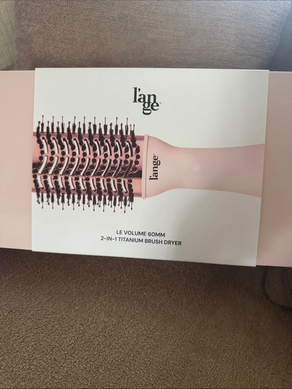 Lange 2-in-1 Titanium Brush Dryer in Blush Pink